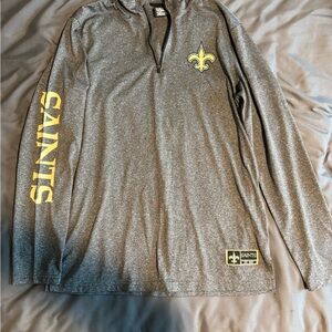 Gray Saints Quarter-Zip Pullover